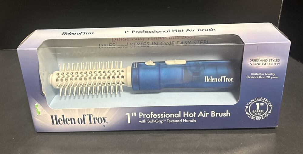 Helen of Troy 1" Professional Hot Air Brush Styler Soft Grip Textured Handle New